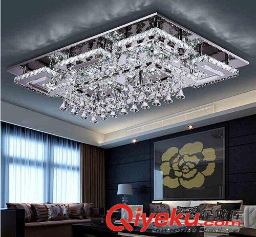 LED裝飾燈 客廳燈 水晶燈 LED 吸頂燈 酒店工程 簡約現(xiàn)代臥室燈 時尚不銹鋼原始圖片2