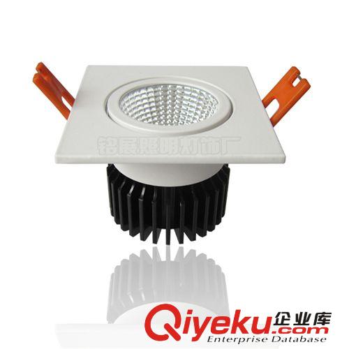 LED天花燈 LED新款方形車鋁天花燈燈具外殼套件COB天花射燈5W白色天花燈