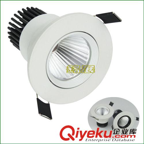 LED天花燈 LED新款圓形黑白防眩COB天花射燈天花筒燈20W