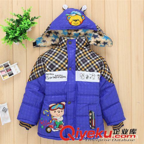 兒童服裝 2014秋冬新款童裝 中大童中長款棉衣 韓版童棉衣 廠家批發原始圖片2