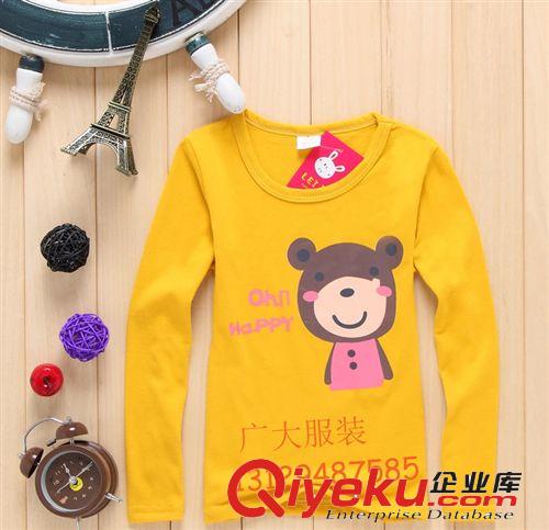 兒童服裝 外貿秋款男女童動物造型 多款多色 長袖童裝 T恤批發 地攤貨源原始圖片3