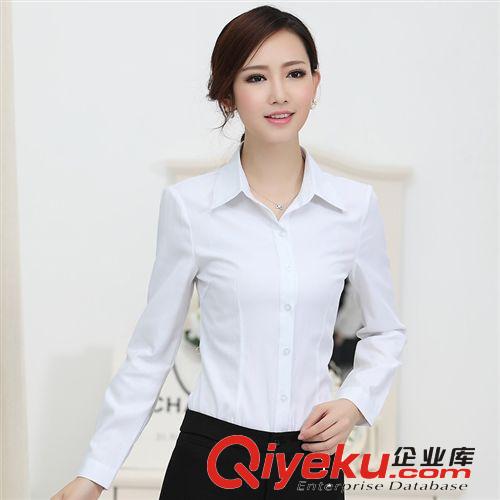 新款上架 廠家直銷女裝職業襯衫女式OL白領白色長袖襯衣女 工衣現貨