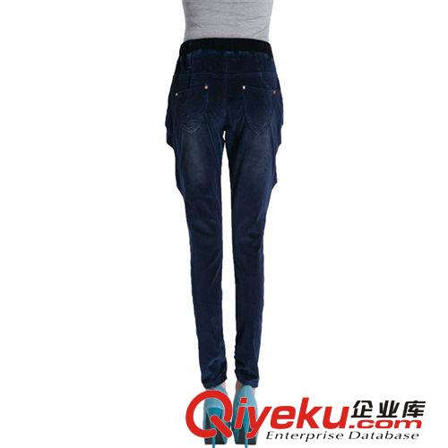 2014初秋新品 時代設計 2014秋冬新款韓版松緊腰哈倫褲 彈力修身歐洲站長褲批發原始圖片3