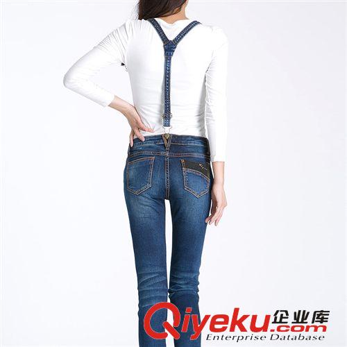 2014初秋新品 時代設計 2014新款熱銷 牛仔背帶褲韓版 女士牛仔連體褲女裝批發(fā)原始圖片3