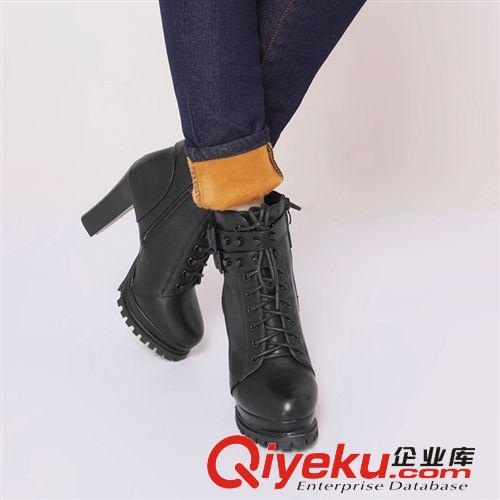 加絨加厚牛仔褲 森瓦秋冬韓版修身顯瘦加絨牛仔褲女裝鉛筆褲排扣小腳牛仔長褲大碼原始圖片3