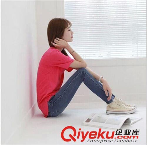 牛仔長褲系列 森瓦2014春秋女式牛仔褲修身彈力顯瘦中腰女式小腳褲 顯瘦鉛筆褲原始圖片2