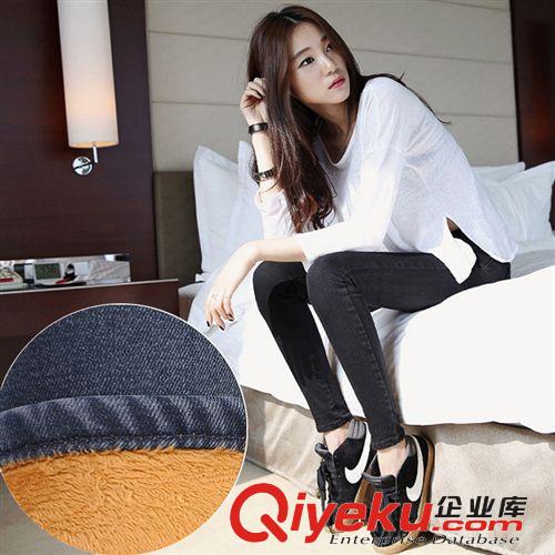 加絨加厚 2014秋冬新品 韓國(guó)原單女式小腳鉛筆褲 修身顯瘦女裝批發(fā)原始圖片2