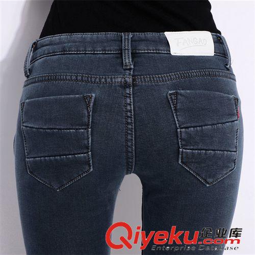 加絨加厚長褲 加絨牛仔褲女式加厚保暖褲6613 一件代發原始圖片2