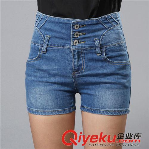 牛仔短褲 高腰提臀牛仔短褲 性感修身女式牛仔短褲 休閑時尚牛仔短褲 批發