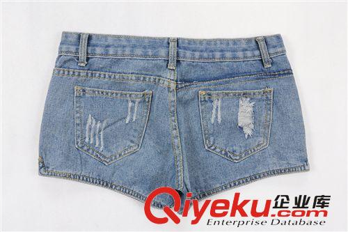 短褲 韓版夏新爆款水洗棉中高腰大碼女式牛仔褲拉鏈牛仔短褲女廠家直銷