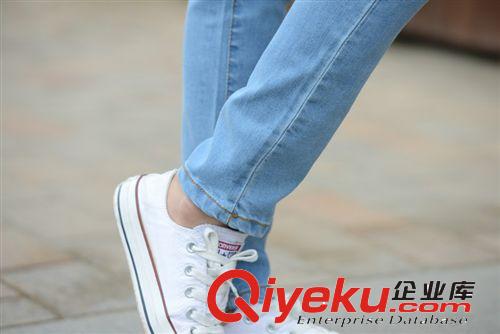 長(zhǎng)褲 秋季新爆款女裝韓國(guó)牛仔褲 女式大碼緊身鉛筆小腳女長(zhǎng)褲一件代發(fā)原始圖片3