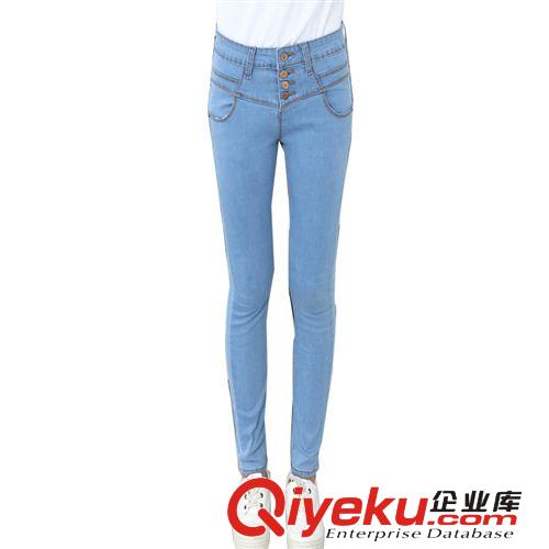 牛仔長褲 外貿原單 女褲一件代發小腳褲秋冬女裝高腰韓版鉛筆女式 牛仔褲原始圖片3