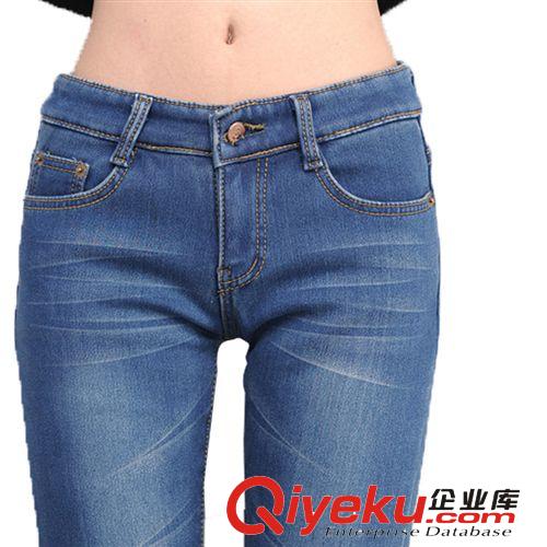 加絨加厚牛仔褲 一件代發(fā)加絨牛仔褲外貿(mào)韓版鉛筆女式牛仔褲冬款 女褲批發(fā)小腳褲
