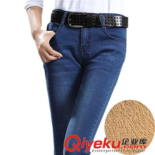 十月上新 冬季女裝2014女式韓版修身顯瘦鉛筆 小腳褲保暖加絨女 牛仔褲批發(fā)原始圖片2