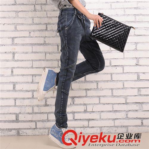 2014秋季新品 韓版秋冬新款女式小腳褲顯瘦中腰鉛筆褲女彈力修身大碼牛仔褲潮