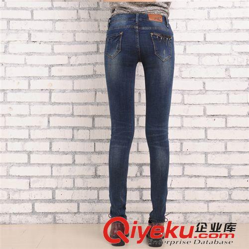 2014秋季新品 韓版秋冬新款女式小腳褲顯瘦中腰鉛筆褲女彈力修身大碼牛仔褲潮原始圖片2