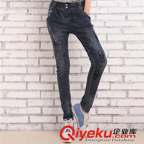 2014秋季新品 831#中腰牛仔褲韓版女式小腳鉛筆褲批發(fā)顯瘦鉛筆褲女裝韓版牛仔褲