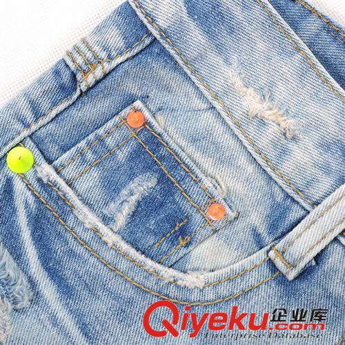 2014秋季新品 6695#新款韓版女式牛仔短裙夏季包臀牛仔裙破洞顯瘦流蘇女裝裙子原始圖片3