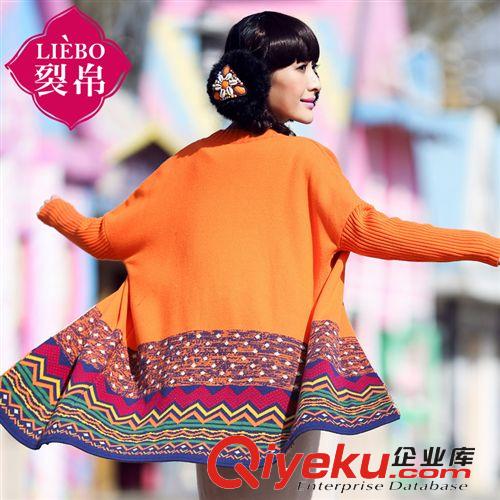 上衣類 裂帛秋冬裝民族風(fēng)毛衣長(zhǎng)袖外套加厚雙層中長(zhǎng)款毛針織衫開(kāi)衫女原始圖片2