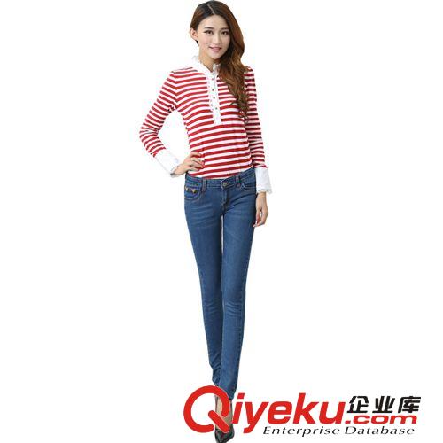 女式牛仔褲 一件代發(fā)秋季女裝 女裝韓版褲子批發(fā)淘寶代理鉛筆 小腳褲 牛仔褲原始圖片2