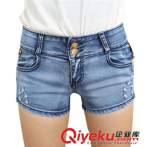 女式牛仔褲 夏季女裝 牛仔褲 韓版服裝一件代發(fā)代理 牛仔褲 批發(fā) 歐洲站 短褲原始圖片2