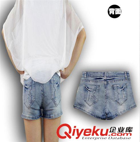 女式牛仔褲 廠家直供牛仔褲服裝 韓版中腰女士牛仔短褲 大碼顯瘦短褲女裝爆款原始圖片2