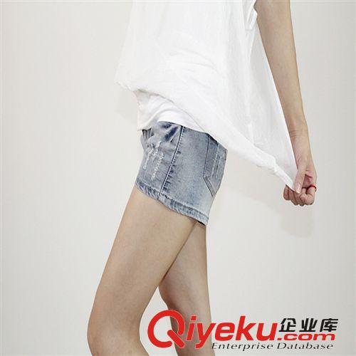 女式牛仔褲 廠家直供牛仔褲服裝 韓版中腰女士牛仔短褲 大碼顯瘦短褲女裝爆款原始圖片3