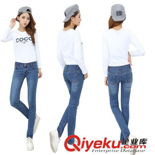 女式牛仔褲 秋季女裝鉛筆韓版爆款批發(fā)鉛筆 小腳褲一件代發(fā)淘寶代理牛仔褲