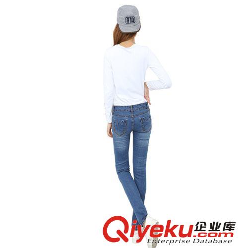 女式牛仔褲 天貓秋季女裝韓版歐洲站牛仔褲批發(fā)韓國外貿(mào) 服裝鉛筆褲一件代發(fā)原始圖片3