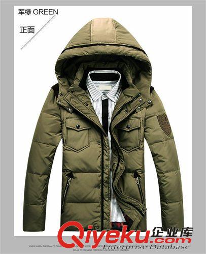 男式羽絨服 afs Jeep/戰地吉普同款新品男式 羽絨服加厚修身帶帽羽絨服男原始圖片3