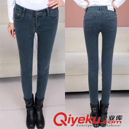 女式牛仔褲 2014新品 女式牛仔長褲 彈力修身小腳褲鉛筆褲批發(fā)代銷