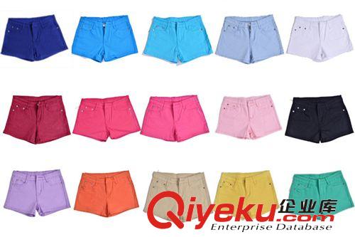 女式休閑褲 女士短褲2014夏季新款 韓版女式彩色短褲糖果色短褲鉛筆褲褲批發(fā)原始圖片2