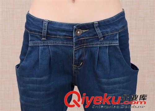 女裝四季款牛仔褲 2014年春季哈倫褲 女 新款牛仔褲 顯瘦小腳褲時尚韓版潮大口袋666原始圖片2