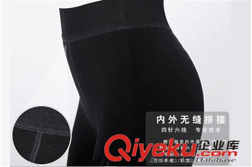 七彩棉打底褲加絨 冬季加絨加厚高腰珍珠絨女士打底褲 無縫不起球保暖腳踩一體褲原始圖片3