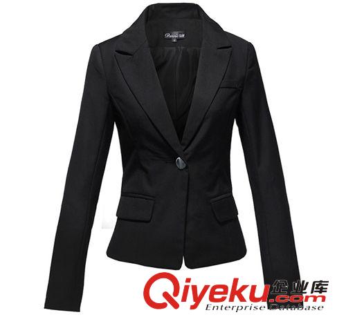 上裝 2014秋季新款女裝韓版黑色小西裝gd西服大碼修身一?？弁馓装不赵紙D片3