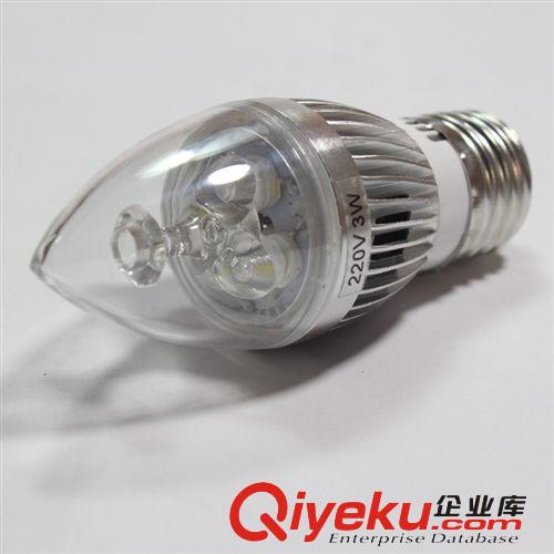 LED光源系列 批發(fā)led蠟燭燈泡E14小螺口節(jié)能燈泡尖泡拉尾燈3W蠟燭燈