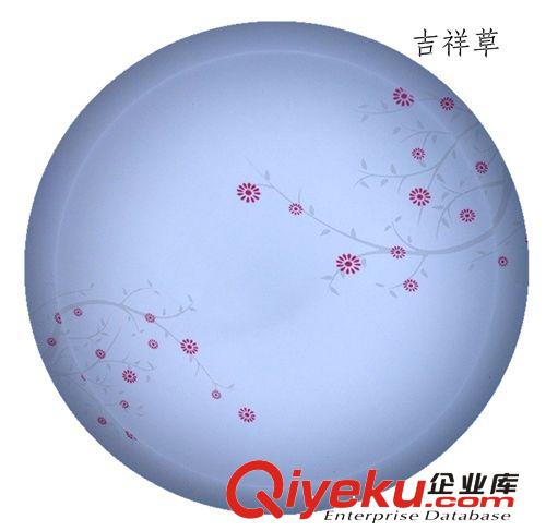 LED吸頂燈 廠家直銷中式簡約圓形印花臥室客廳廚房陽臺可調光吸頂燈