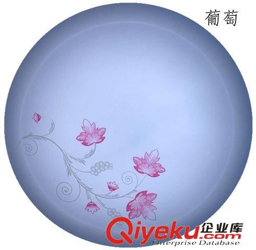 LED吸頂燈 古鎮簡約熱銷款LED印花臥室書房客廳臥室圓形三色光吸頂燈