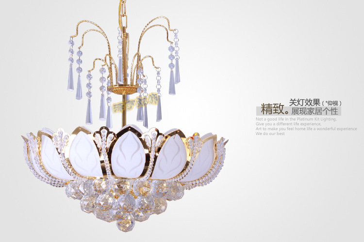 生產批發水晶燈 經典蓮花水晶吊燈 餐廳燈 臥室客廳燈具燈飾新品原始圖片2