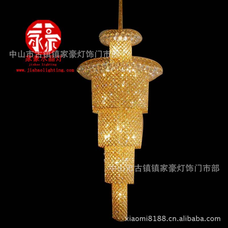 吸頂橢圓形水晶燈|豪華gd吸頂燈|燈飾廠家直銷原始圖片3