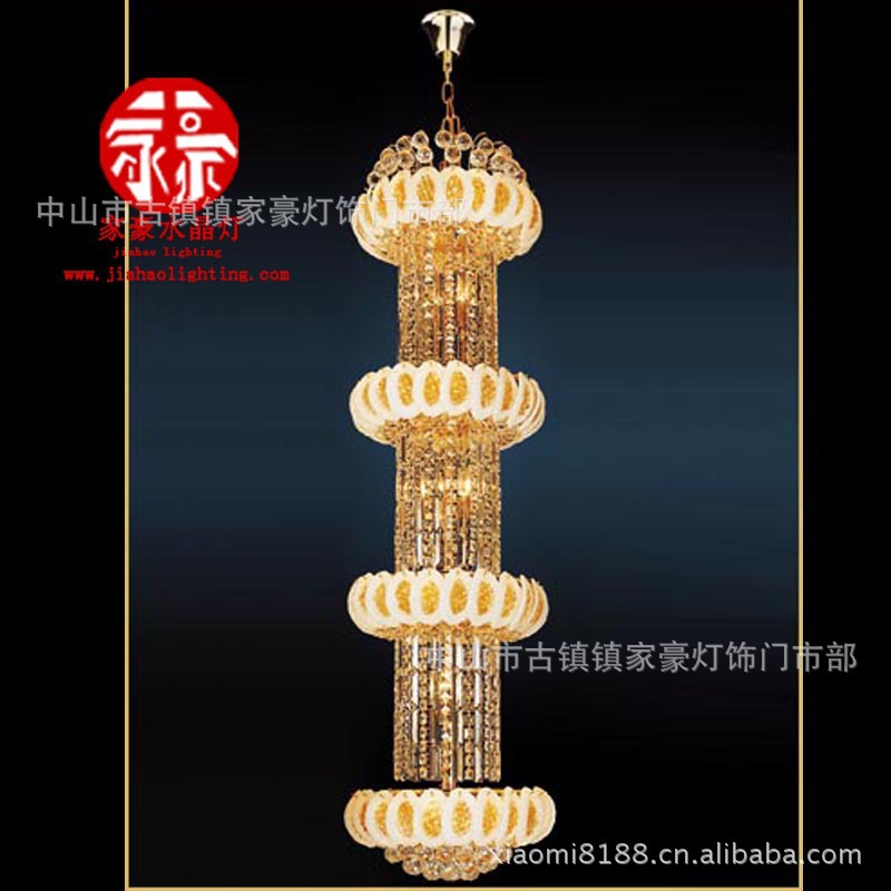2013 新款古鎮(zhèn)燈飾廠家直銷(xiāo)酒店樓梯水晶燈/工程吊燈原始圖片3