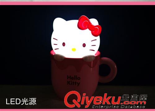 hellokitty杯杯卡通臺燈、LED可充電式裝飾臺燈、塑料禮品燈 KT貓