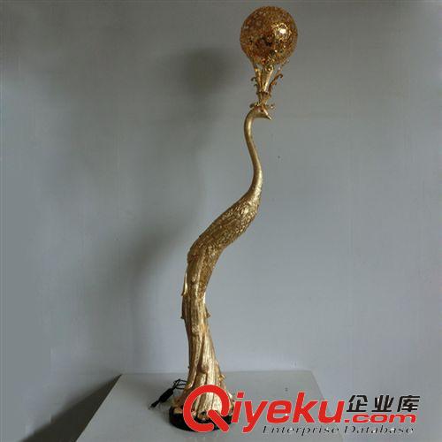 供應各種規格落地式孔雀工藝燈 廠家直銷五金工藝落地燈具  1010原始圖片2