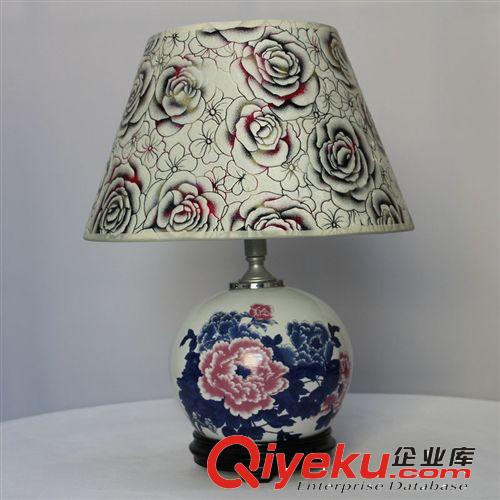 景德鎮薄胎陶瓷燈 中式陶瓷燈具 臺燈 客廳燈 家居擺設原始圖片2