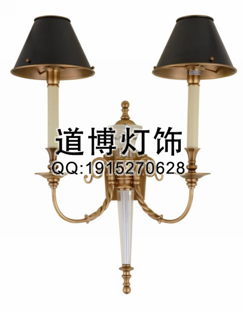中山古鎮(zhèn)廠家專業(yè)定制外銷歐美雙頭全銅壁燈原始圖片2