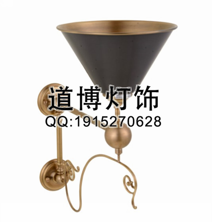 中山古鎮(zhèn)廠家專業(yè)定制外銷歐美雙頭全銅壁燈