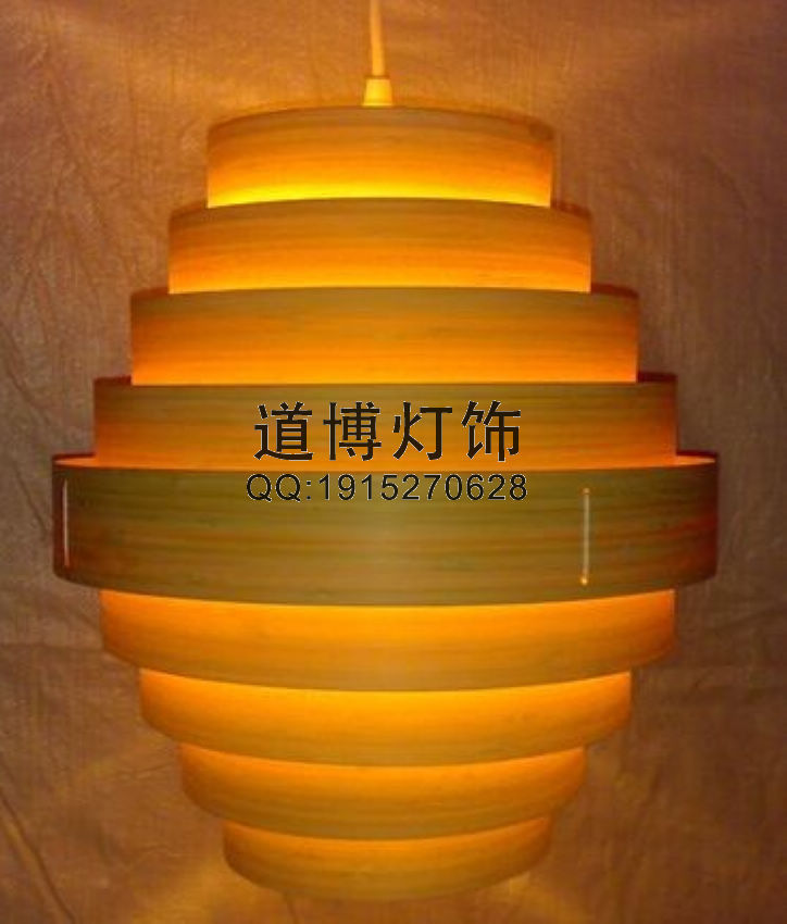 中山燈具廠家專業定制東南亞風格木皮餐廳吊燈