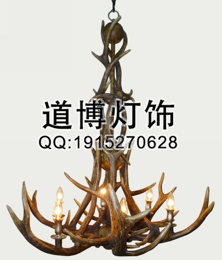 中山古鎮廠家專業定制意大利風格樹脂鹿角燈