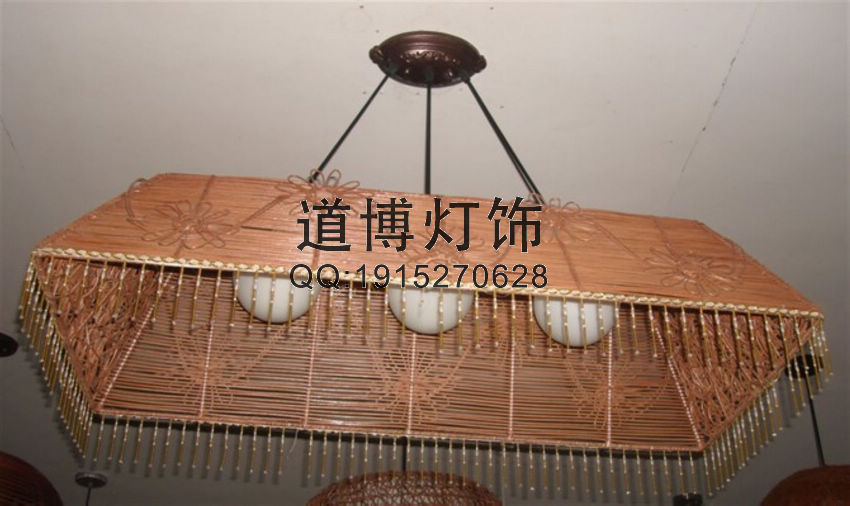中山古鎮(zhèn)廠家專業(yè)定制餐廳田園風格藤藝吊燈原始圖片2