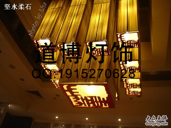 廣東廠家定制北京餐飲店布藝吸頂燈 大堂布藝燈原始圖片3